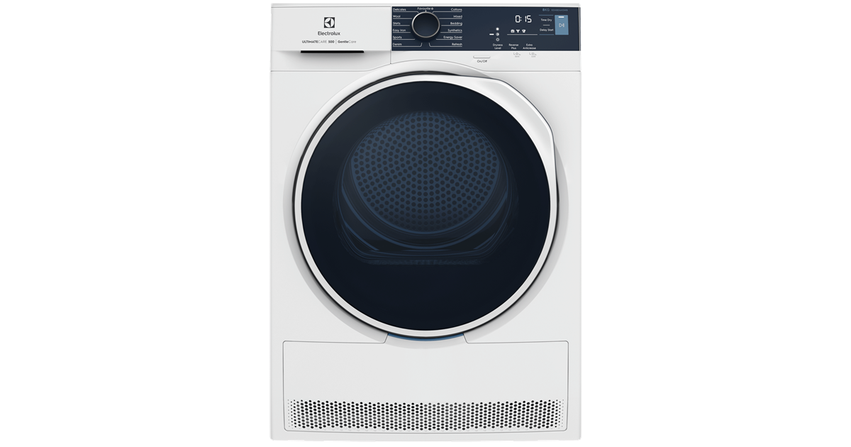 8kg UltimateCare 500 heat pump dryer - EDH804H5WB | Electrolux Malaysia