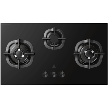 90cm UltimateTaste 300 built-in gas hob with 3 cooking zones