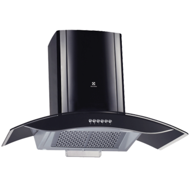 90cm Curved Glass Chimney Hood with Auto Clean Function